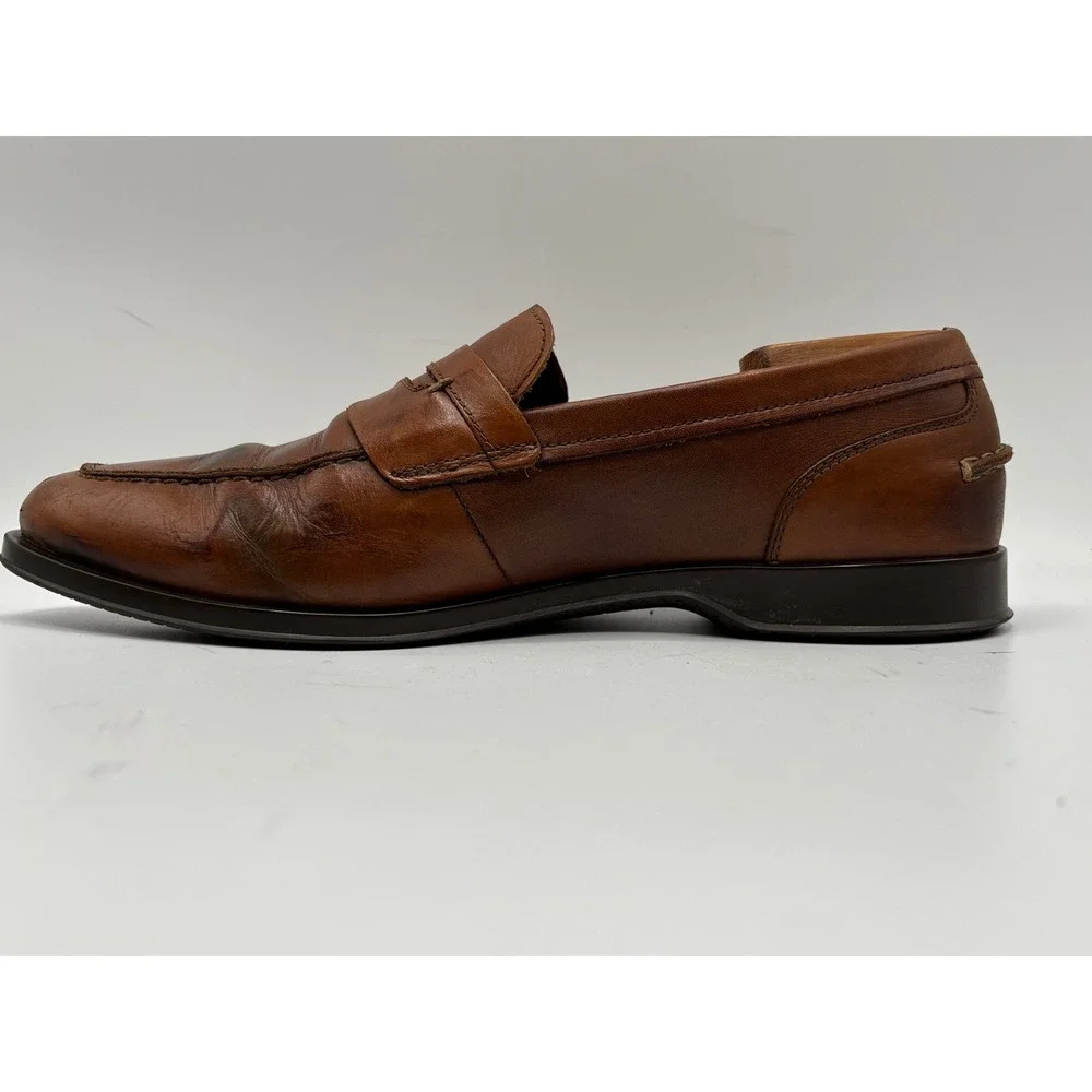 Cole Haan Grand.OS Men's 10 M Brown Leather Penny Loafers Dress Casual Shoes